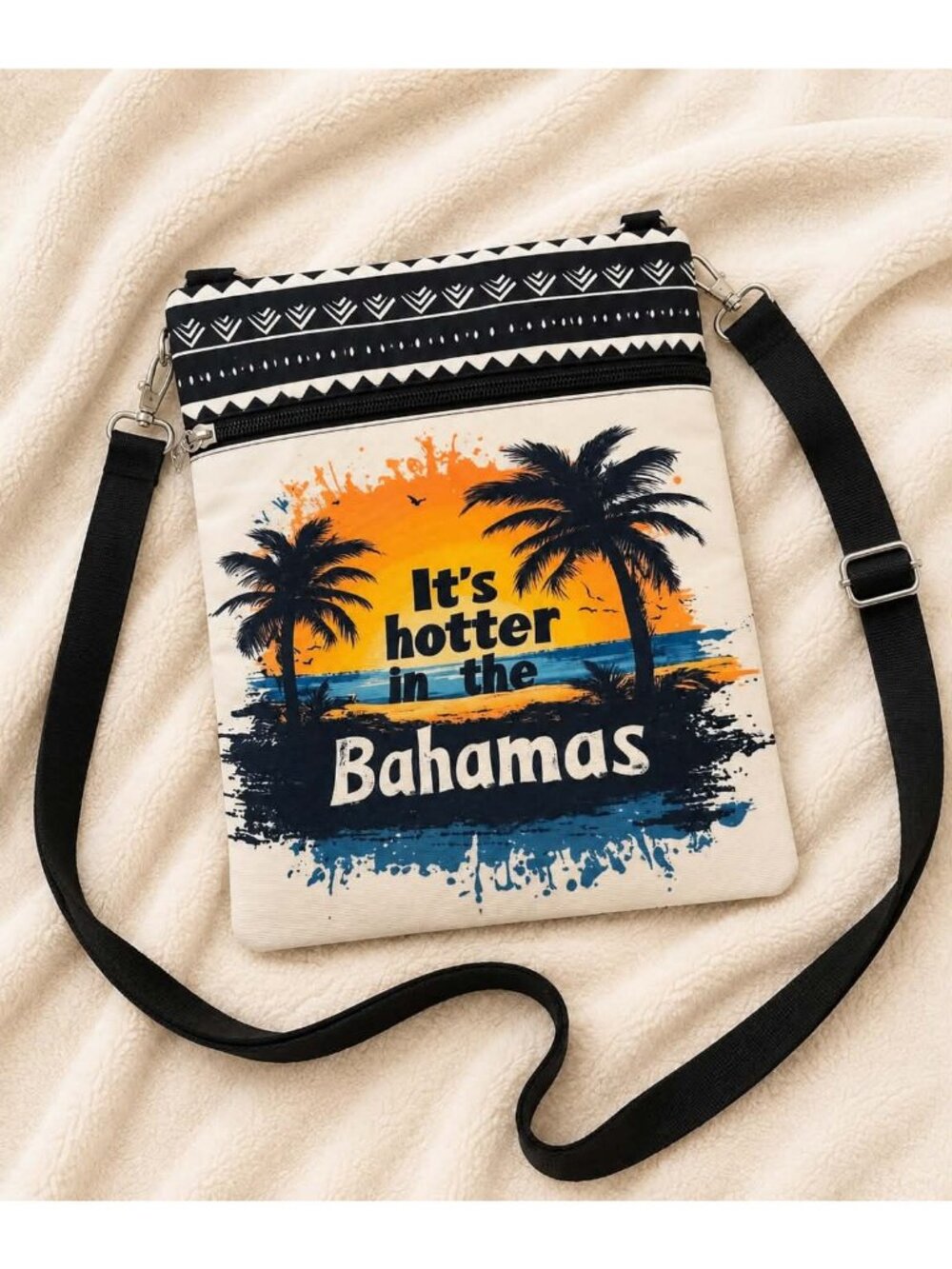 It’s Hotter in the Bahamas Crossbody Bag with Adjustable Strap